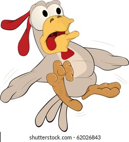Hen frightened