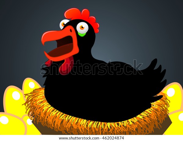 Hen Golden Eggs Stock Vector Royalty Free 462024874 4266