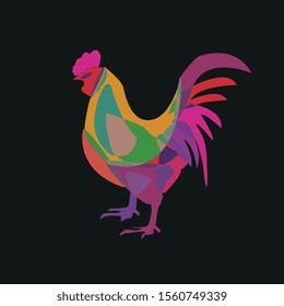 HEN GRAPHICS ART WITH COLOUR VARRIETION