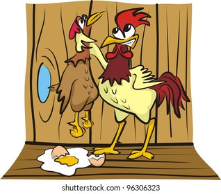 in the hen house - arguing