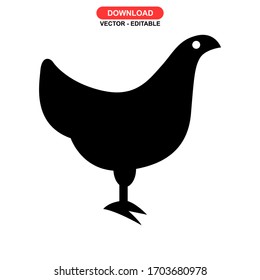 hen icon or logo isolated sign symbol vector illustration - high quality black style vector icons
