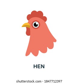 Hen icon. Simple element from home animals collection. Creative Hen icon for web design, templates, infographics and more