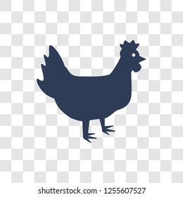 Hen icon. Trendy Hen logo concept on transparent background from Agriculture Farming and Gardening collection