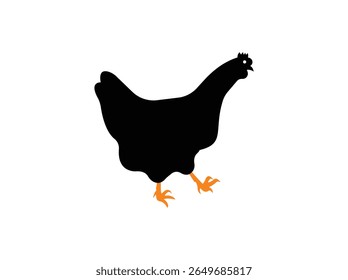 Hen Icon And Vector Set. 