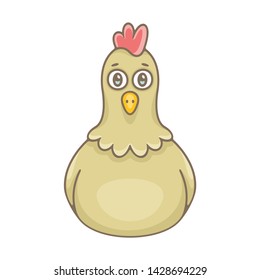 Hen. isolated on white background