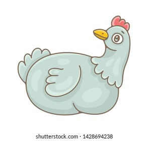 Hen. isolated on white background