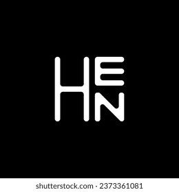 Diseño vectorial del logotipo de la letra HEN, logotipo HEN simple y moderno. Diseño de alfabetos de lujo HEN  