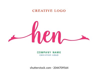HEN lettering logo is simple, easy to understand and authoritative