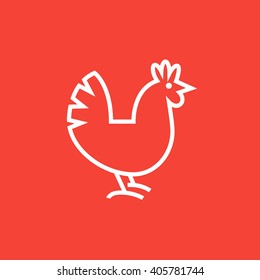 Hen Line Icon Stock Vector (Royalty Free) 405781744 | Shutterstock