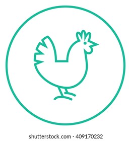 Hen line icon.