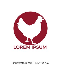 Hen logo design. Logo, sign, icon for groceries, meat stores, butcher shop, farmer market. 