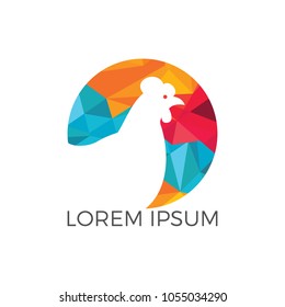 Hen logo design. Logo, sign, icon for groceries, meat stores, butcher shop, farmer market.