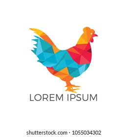 Hen logo design. Logo, sign, icon for groceries, meat stores, butcher shop, farmer market.