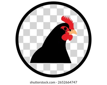 Modelo de design do logotipo da Hen. Ícone de logotipo criativo para uma empresa de frango