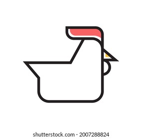 Hen Logo Vector Design Template