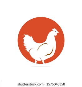 Hen Logo Vector Illustration. Icon logo chicken bird vector. Icon Symbol. 