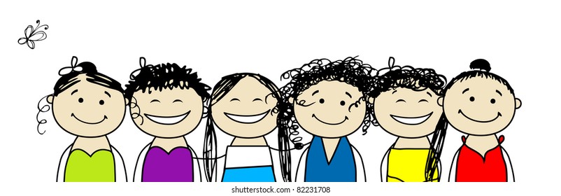 Hen party! Funny friends for your design