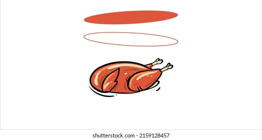 Hen party logotype with chicken silhouette. Vector illustration. Cute Vector Hen characters. chicken of the Rooster.