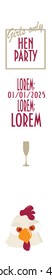 Hen party vector illustration. Hen party invite.