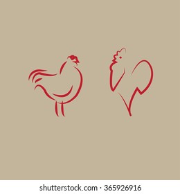 hen and rooster 