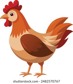 gallina y gallo, Vector de gallina, Ilustración vectorial de ícono, silueta de gallina de una gallina aislada sobre un fondo blanco, eps, png, 