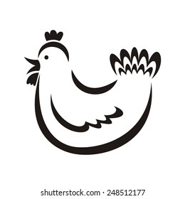 Hen sign vector illustration