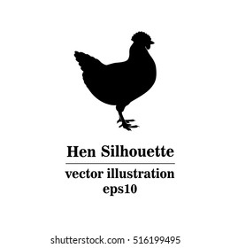 Hen silhouette Illustration.