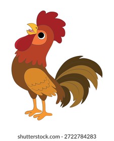Uma galinha está sorrindo ilustração vetorial