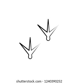 Hen tracks icon. Element of animal track for mobile concept and web apps. Hand drawn Hen tracks icon can be used for web and mobile