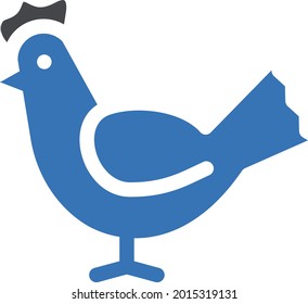 hen vector glyph colour icon