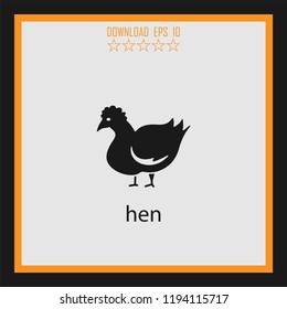 hen vector icon