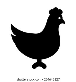 Hen. Vector Icon.