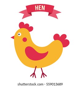 Hen vector icon