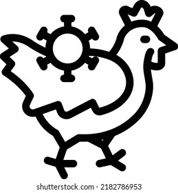 hen Vector illustration on a transparent background. Premium quality symmbols. Thin line vector icons for concept and graphic design. 
