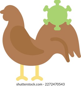 Hen Vector illustration on a transparent background. Premium quality symmbols. Line Color vector icons for concept and graphic design.
