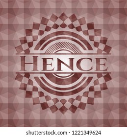 Hence red geometric emblem. Seamless.
