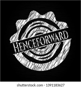 Henceforward on blackboard. Vector Illustration. Detailed.