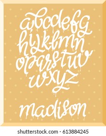 Hend drawn alphabet set, vector illustration