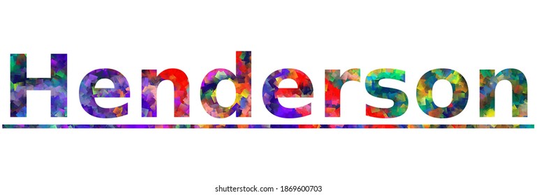 Henderson - a city in Kentucky, US. Colorful typography text banner. Vector the word henderson design. Can be used to logo, card, poster, heading and beautiful title