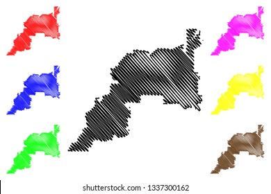 Henderson City (United States cities, United States of America, usa city) map vector illustration, scribble sketch City of Henderson map