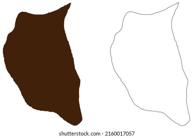 Henderson island (United Kingdom of Great Britain and Northern Ireland, Pacific Ocean, Pitcairn Archipelago, UK, British Overseas Territory) map vector illustration, San Juan Bautista, Elizabeth map