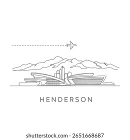 Henderson Nevada Skyline Airport City.