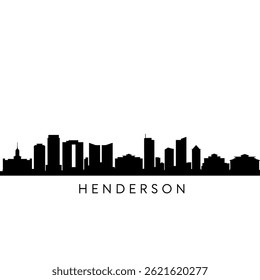 Henderson Nevada Skyline with Silhouette, and Cityscape.
