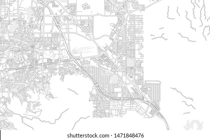 Henderson, Nevada, USA, bright outlined vector map with bigger and minor roads and steets created for infographic backgrounds.