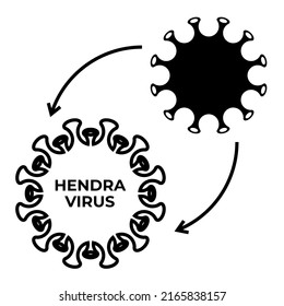 Hendra Virus Mutation Icon Design Vector Symbol Illustration