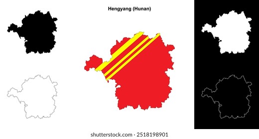 Mapa em branco de Hengyang