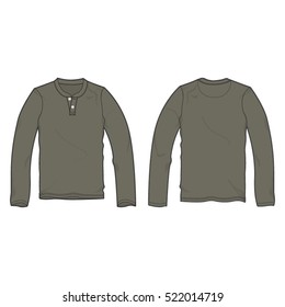 Henley Neck Shirt Template
