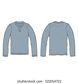Henley Neck Shirt Template