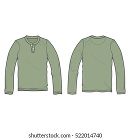 Henley Neck Shirt Template