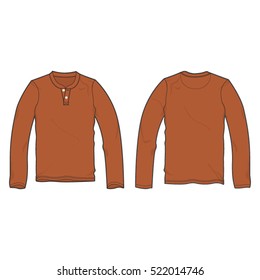 Henley Neck Shirt Template